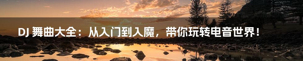 DJ 舞曲大全:从入门到入魔,带你玩转电音世界!