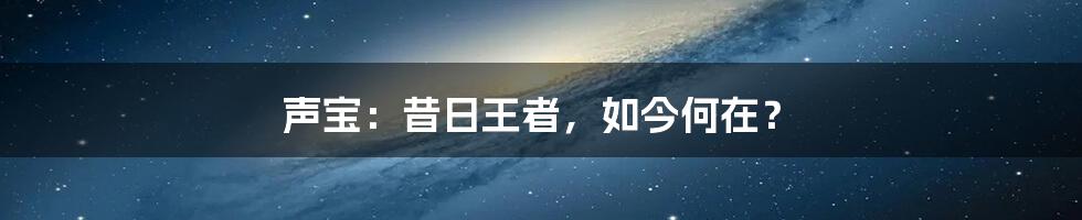 声宝:昔日王者,如今何在?