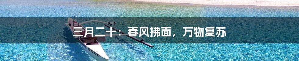 三月二十:春风拂面,万物复苏
