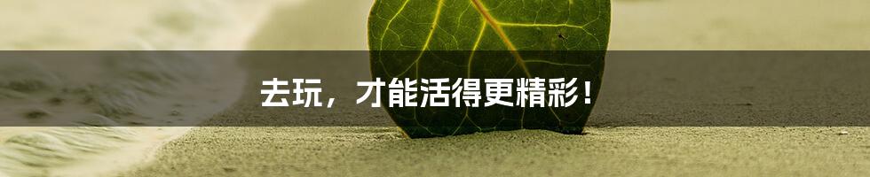 去玩,才能活得更精彩!