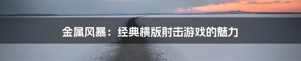 金属风暴:经典横版射击游戏的魅力