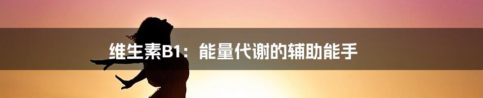 维生素B1:能量代谢的辅助能手