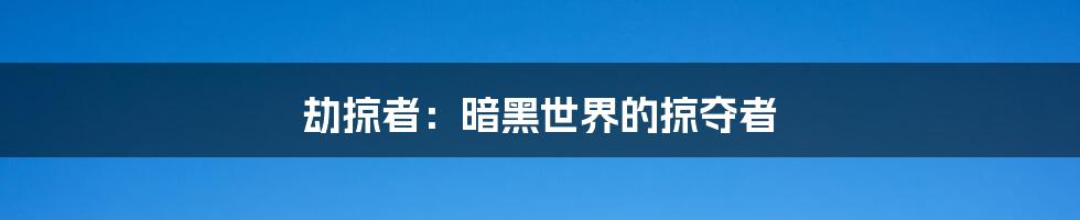 劫掠者:暗黑世界的掠夺者
