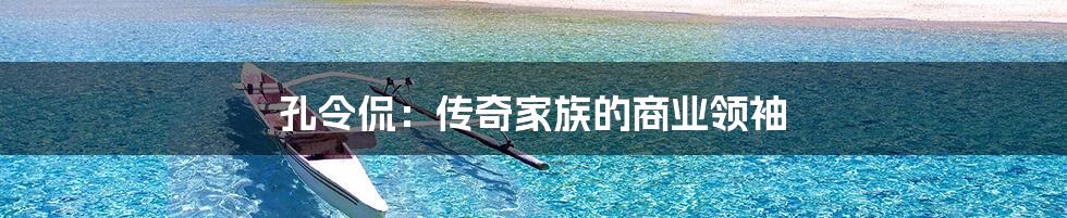 孔令侃:传奇家族的商业领袖