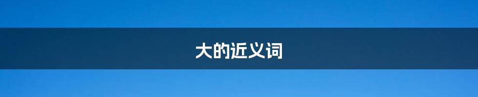 大的近义词