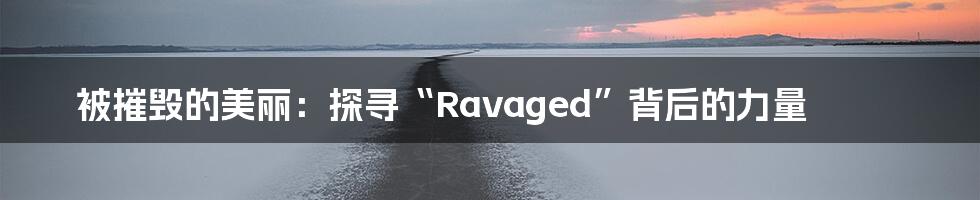 被摧毁的美丽:探寻“Ravaged”背后的力量