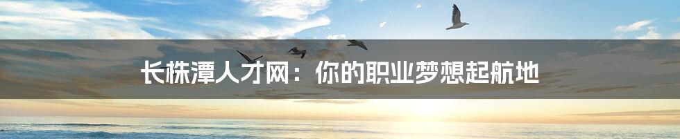 长株潭人才网:你的职业梦想起航地