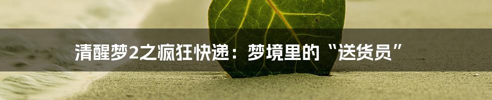 清醒梦2之疯狂快递:梦境里的“送货员”