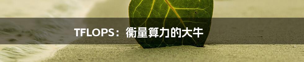TFLOPS:衡量算力的大牛