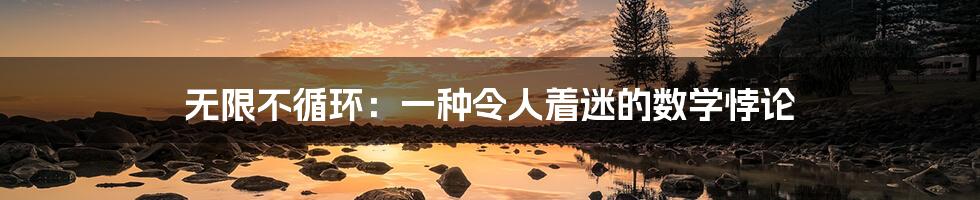 无限不循环：一种令人着迷的数学悖论