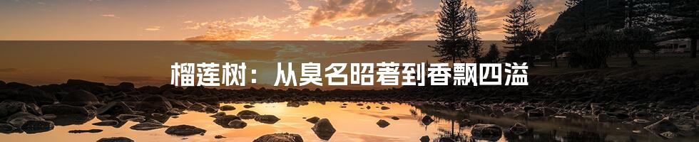 榴莲树:从臭名昭著到香飘四溢
