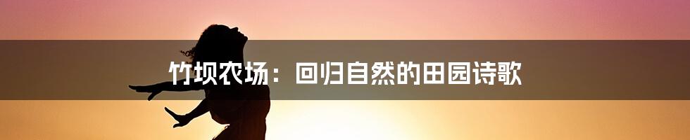 竹坝农场:回归自然的田园诗歌