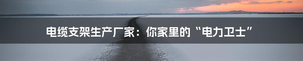 电缆支架生产厂家:你家里的“电力卫士”