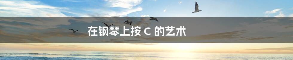 在钢琴上按 C 的艺术