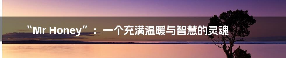 “Mr Honey”:一个充满温暖与智慧的灵魂
