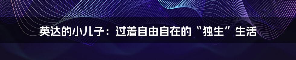 英达的小儿子:过着自由自在的“独生”生活