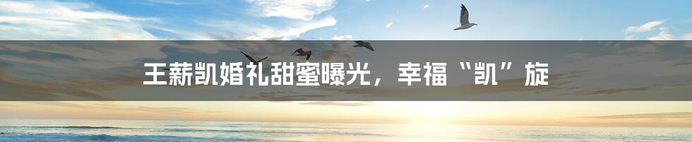 王薪凯婚礼甜蜜曝光,幸福“凯”旋