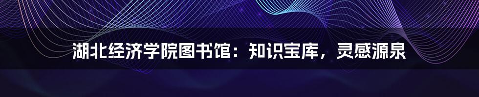 湖北经济学院图书馆:知识宝库,灵感源泉