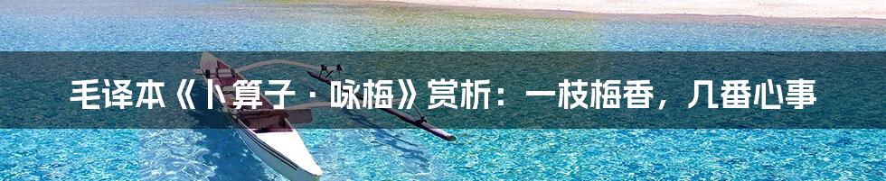 毛译本《卜算子·咏梅》赏析:一枝梅香,几番心事