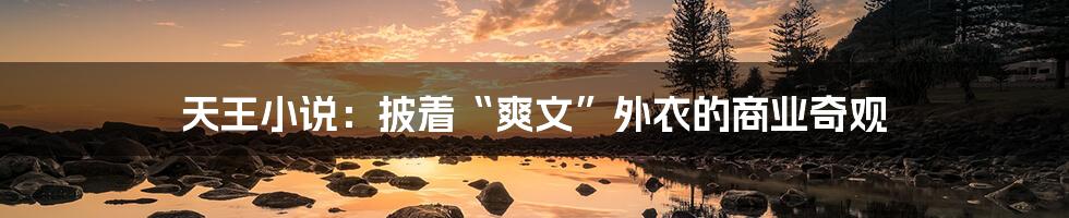 天王小说：披着“爽文”外衣的商业奇观