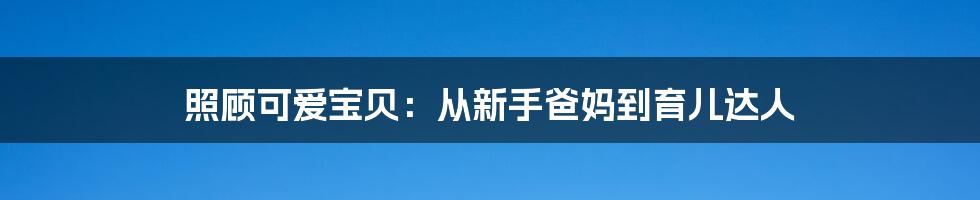 照顾可爱宝贝：从新手爸妈到育儿达人