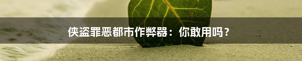 侠盗罪恶都市作弊器：你敢用吗？