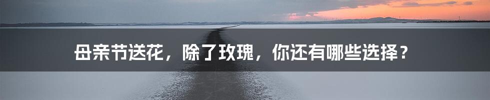 母亲节送花,除了玫瑰,你还有哪些选择?