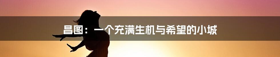 昌图:一个充满生机与希望的小城