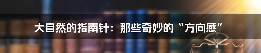 大自然的指南针：那些奇妙的“方向感”