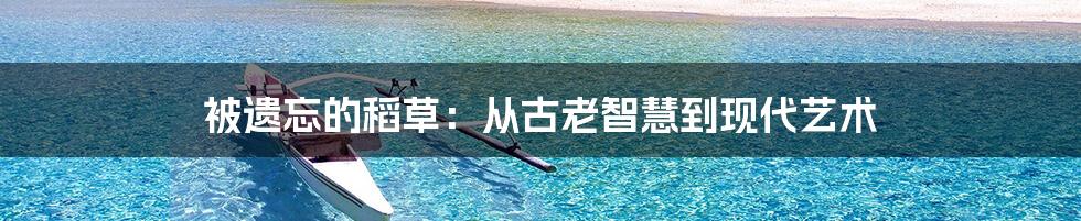 被遗忘的稻草:从古老智慧到现代艺术