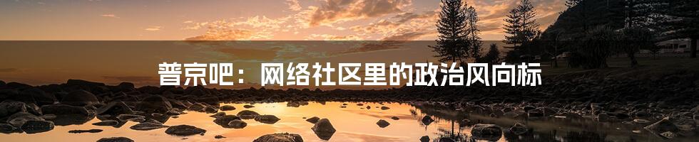 普京吧:网络社区里的政治风向标