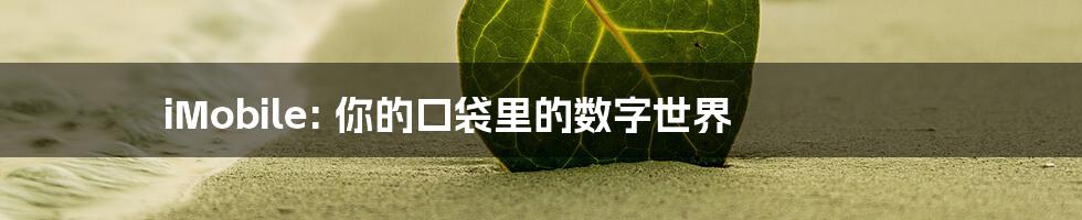 iMobile: 你的口袋里的数字世界