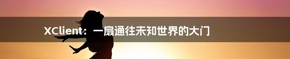 XClient:一扇通往未知世界的大门
