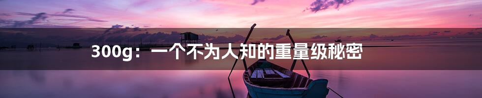 300g：一个不为人知的重量级秘密