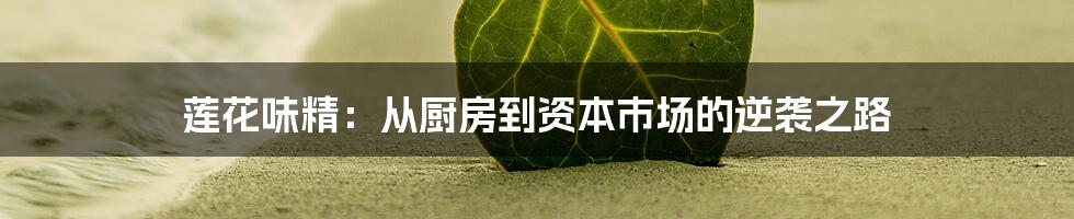 莲花味精：从厨房到资本市场的逆袭之路