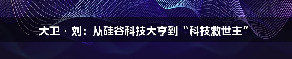 大卫·刘:从硅谷科技大亨到“科技救世主”
