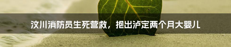 汶川消防员生死营救,抱出泸定两个月大婴儿