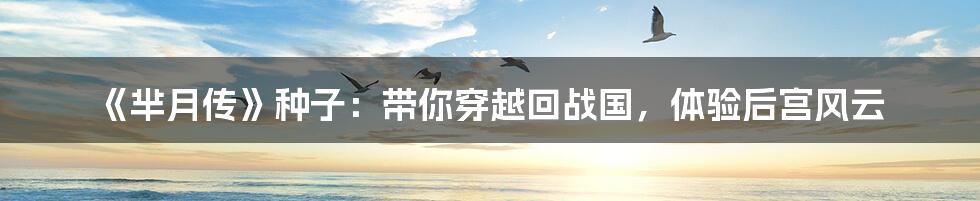 《芈月传》种子:带你穿越回战国,体验后宫风云