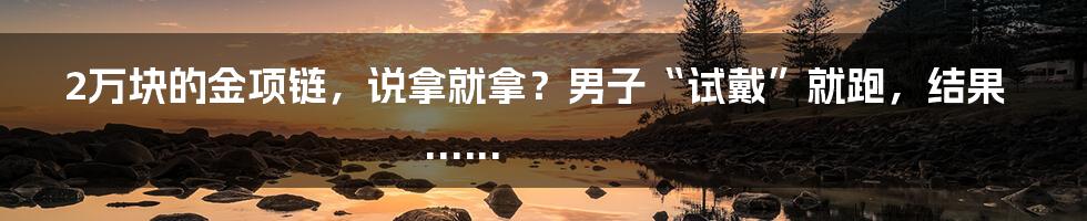 2万块的金项链,说拿就拿?男子“试戴”就跑,结果......