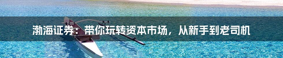 渤海证券:带你玩转资本市场,从新手到老司机
