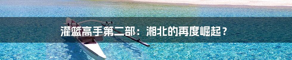 灌篮高手第二部:湘北的再度崛起?