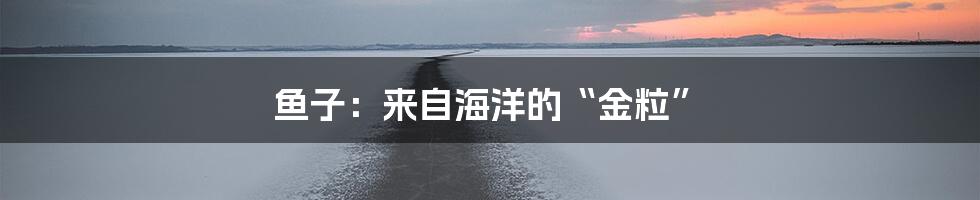 鱼子:来自海洋的“金粒”