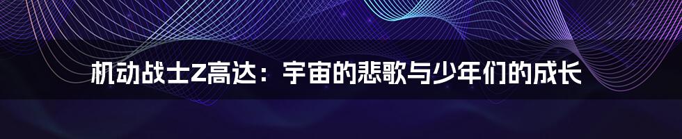 机动战士Z高达:宇宙的悲歌与少年们的成长