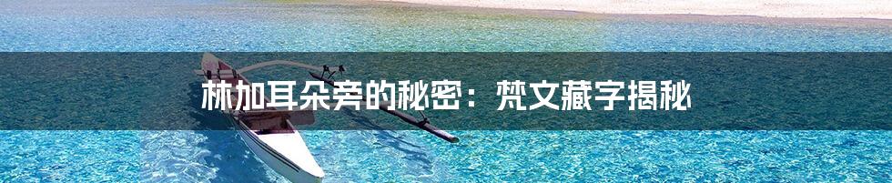 林加耳朵旁的秘密：梵文藏字揭秘