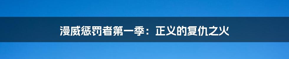 漫威惩罚者第一季：正义的复仇之火