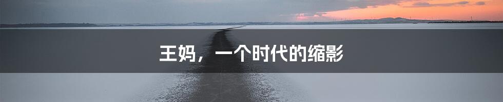 王妈，一个时代的缩影