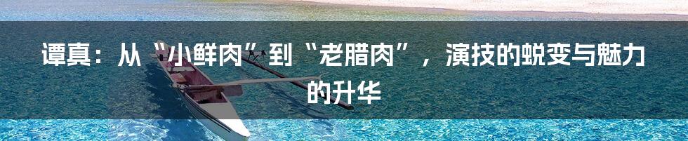 谭真:从“小鲜肉”到“老腊肉”,演技的蜕变与魅力的升华