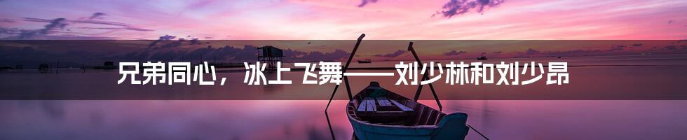 兄弟同心,冰上飞舞——刘少林和刘少昂
