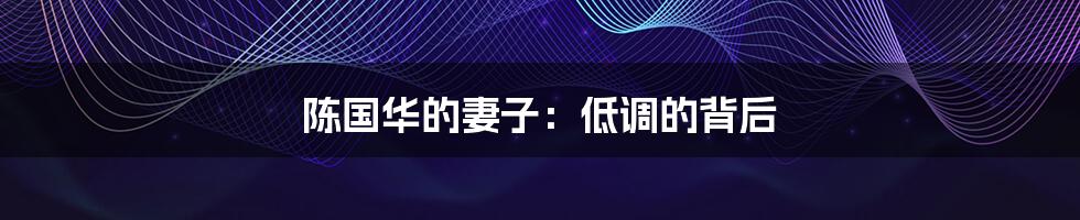 陈国华的妻子:低调的背后