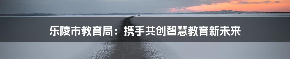乐陵市教育局:携手共创智慧教育新未来